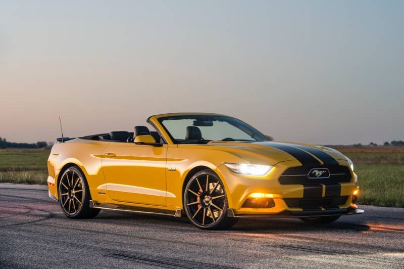 Hennessey Ford Mustang convertible front 3/4