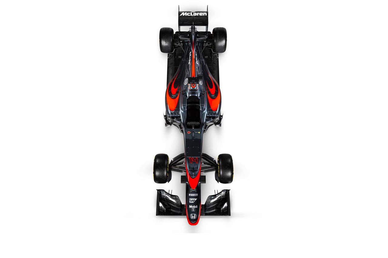 2015 Mclaren-Honda MP4-30 top view gray livery