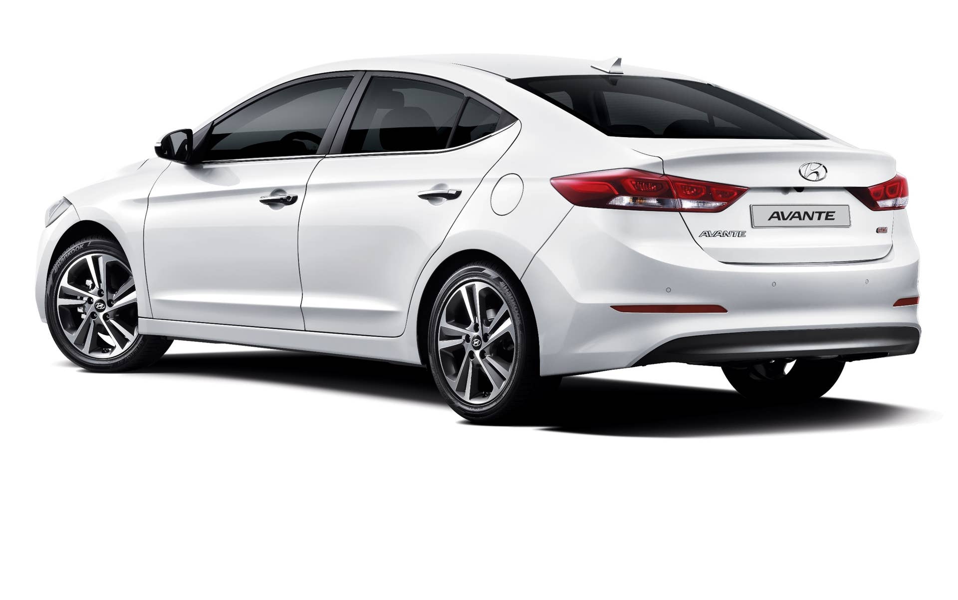 white 2016 hyundai elantra in south korea rear