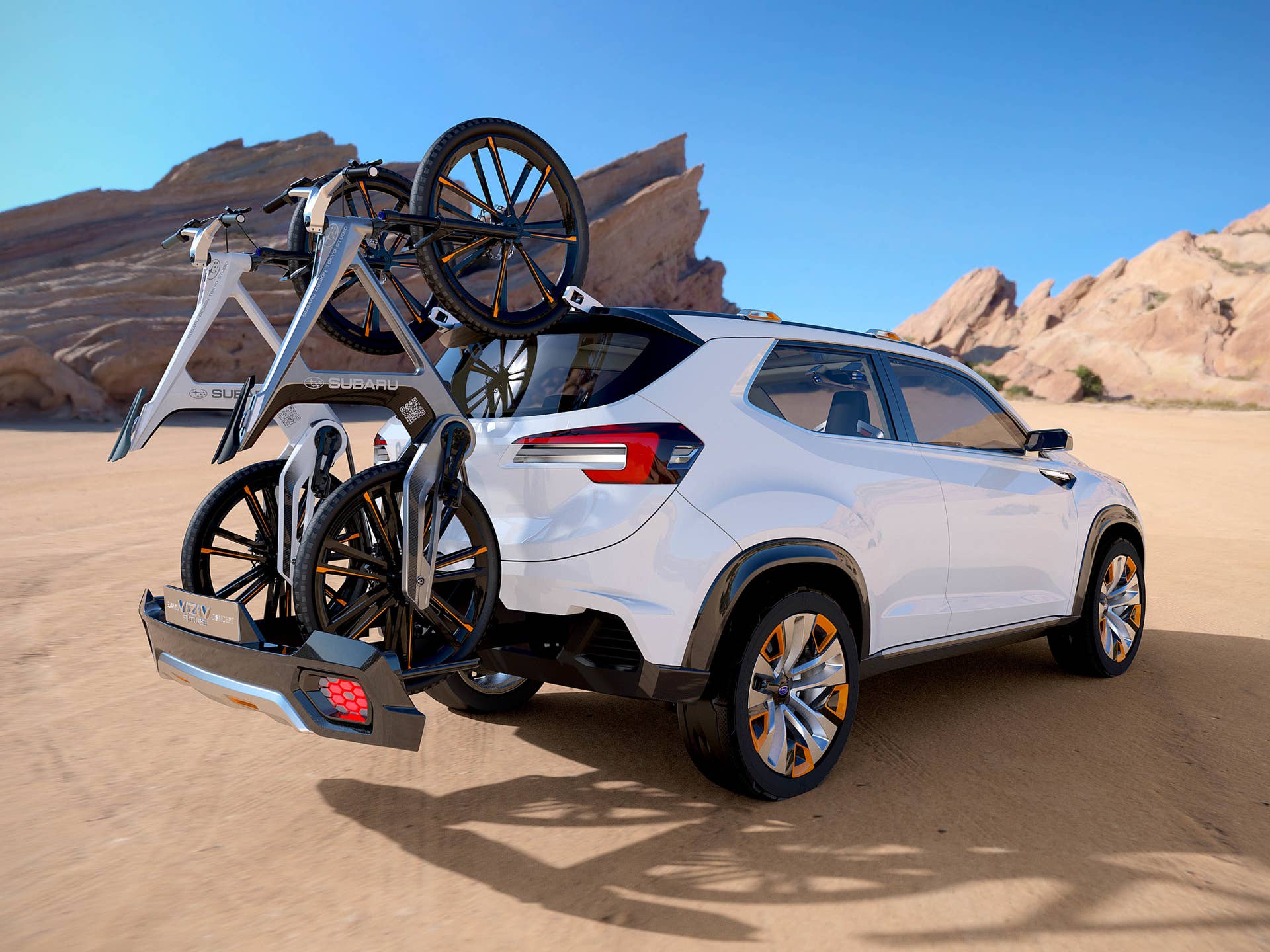 Subaru Viziv Future Concept EXT rear 3/4 bike rack