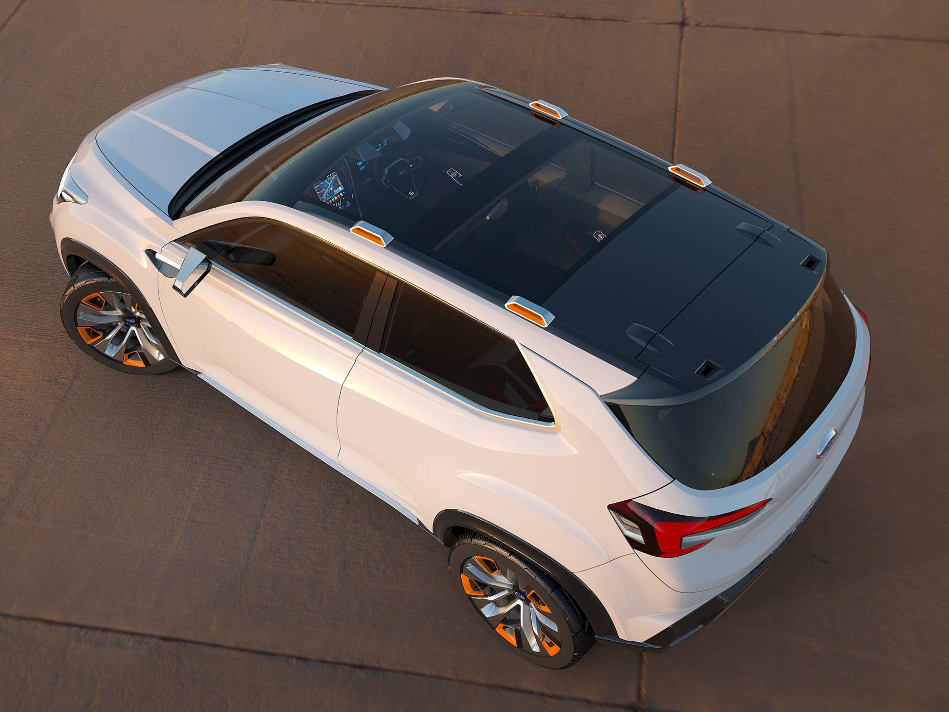 Subaru Viziv Future Concept EXT above rear 3/4