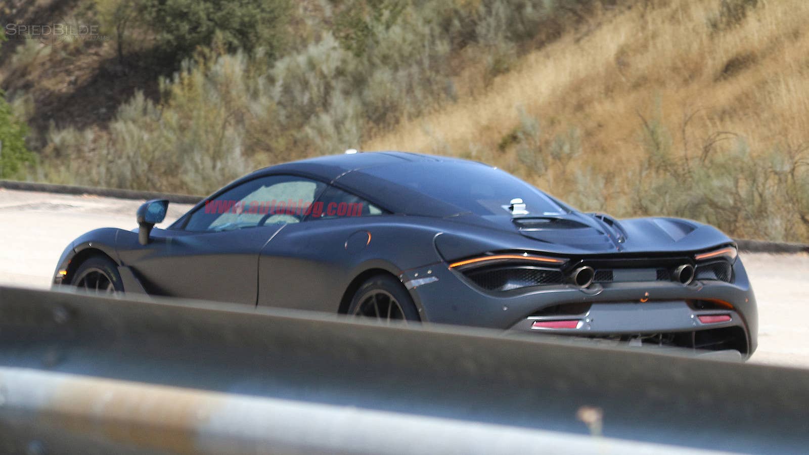 2018 McLaren P14 Spy Shots Three Quarter Rear Exterior