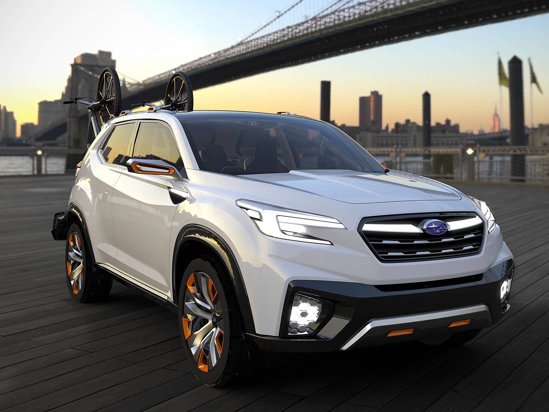 Subaru Viziv Future Concept EXT front 3/4 bridge