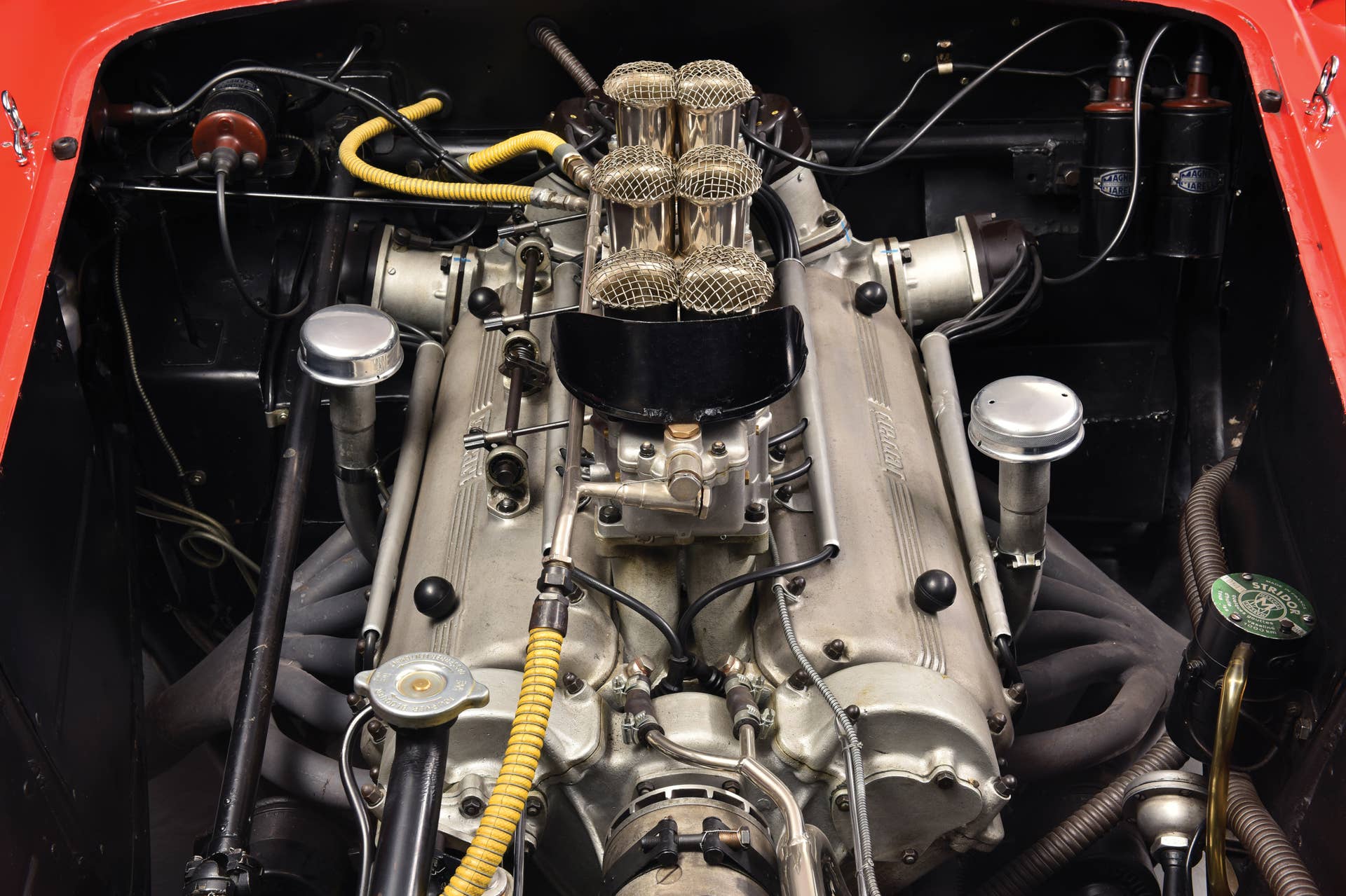 1956 Ferrari 290 MM engine bay