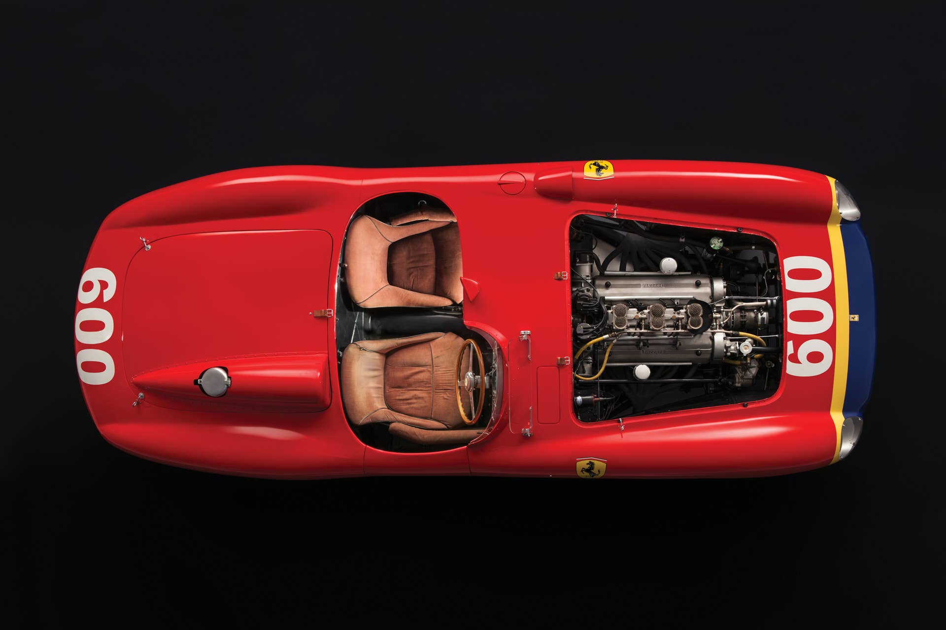 1956 Ferrari 290 MM Fangio above