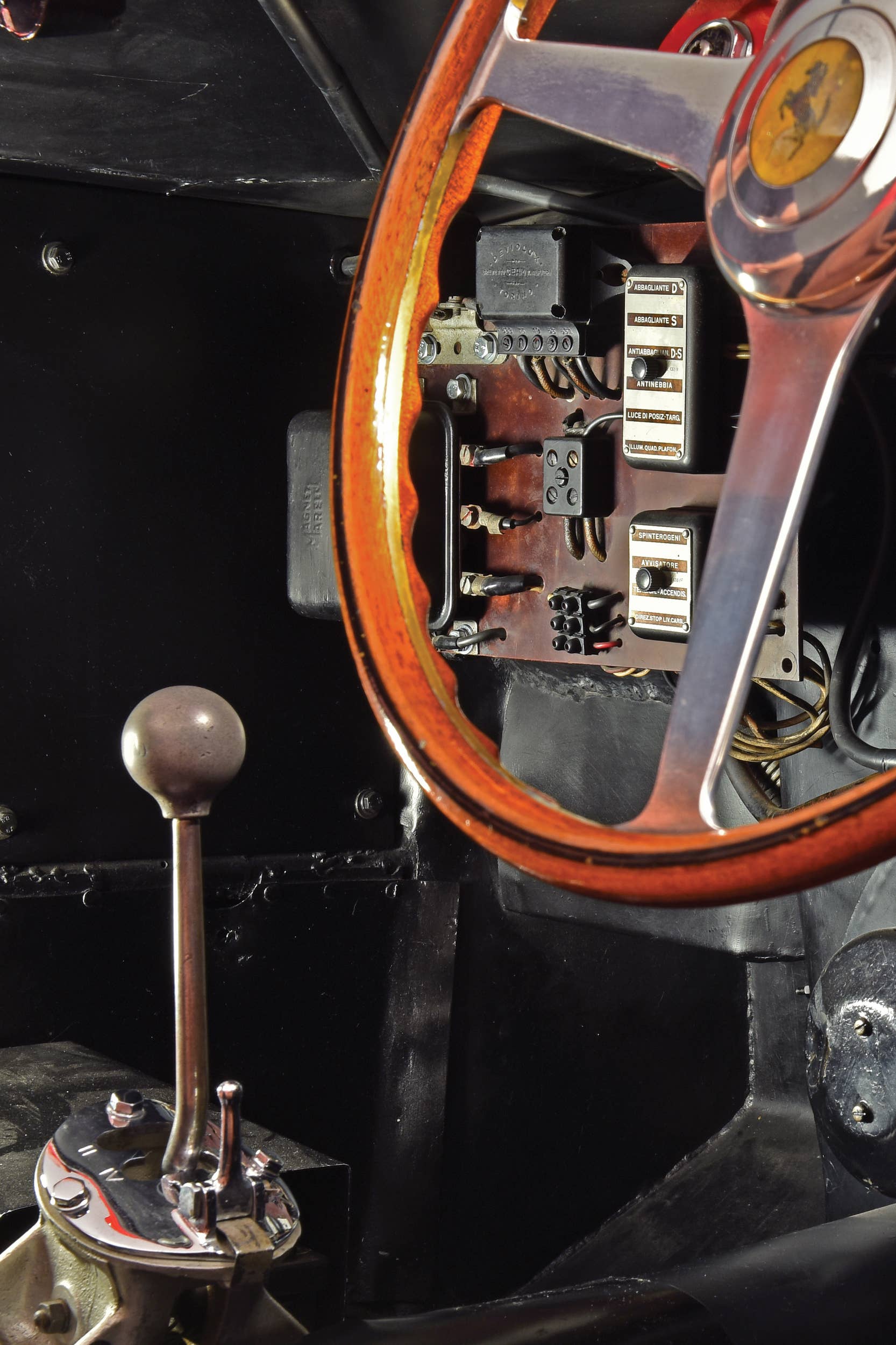 1956 Ferrari 290 MM cockpit