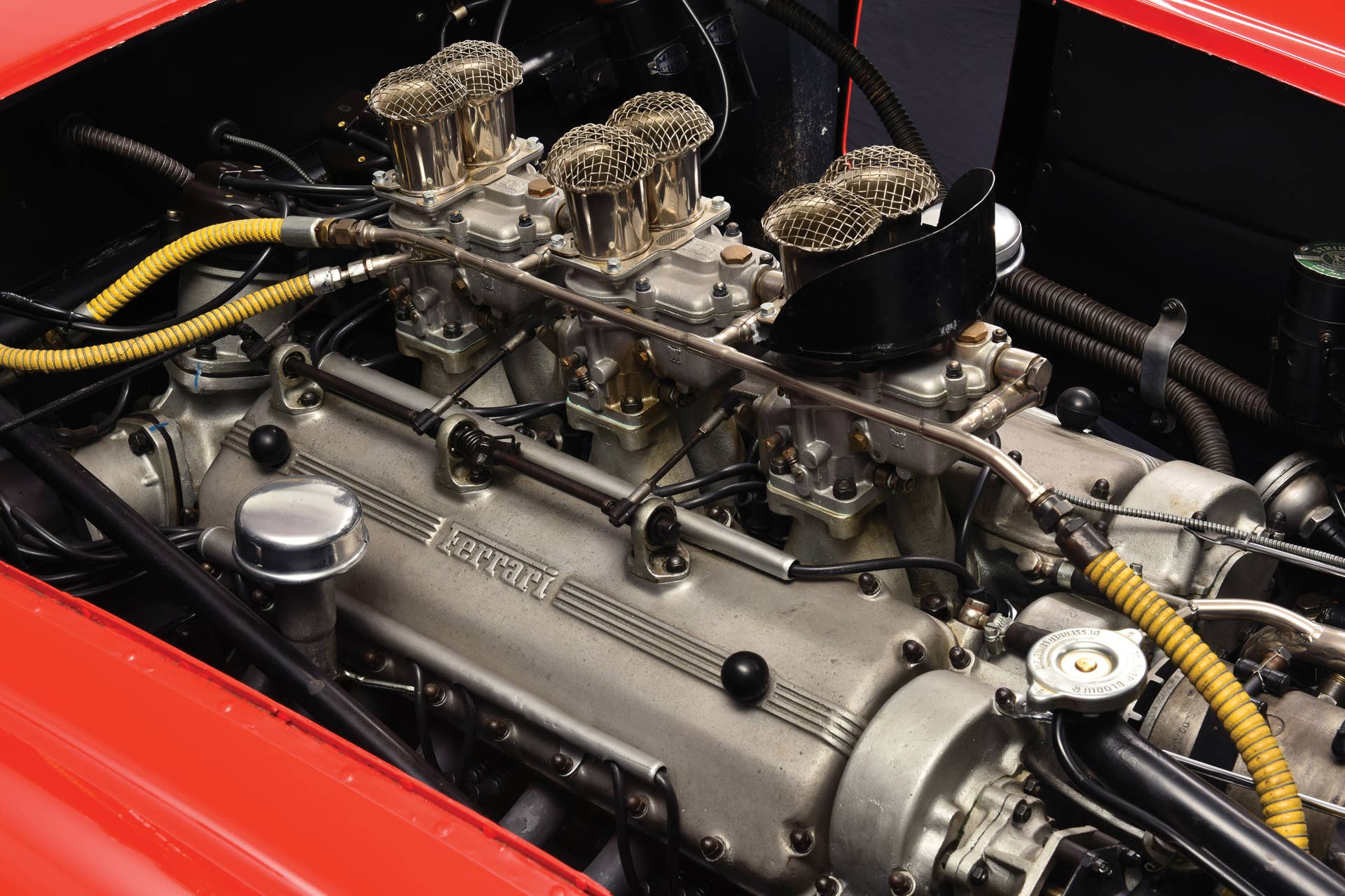 1956 Ferrari 290 MM Fangio engine bay