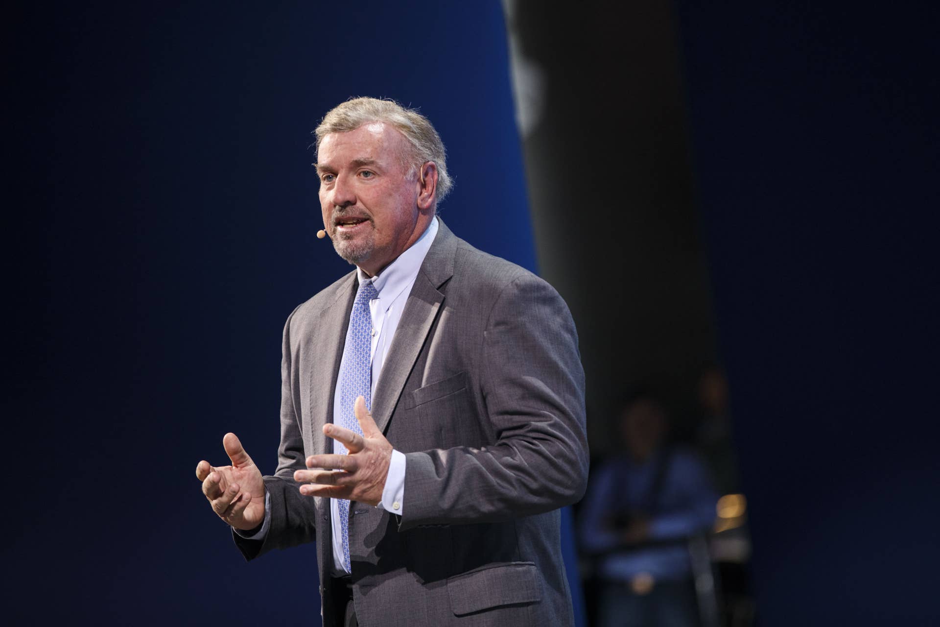 Dave Zuchowski, chief executive officer and president of Hyundai Motor America, speaks during Automobility LA ahead of the Los Angeles Auto Show in Los Angeles, California, U.S., on Wednesday, November 16, 2016. The Connected Car Expo and LA Auto Show press days have merged to form AutoMobility LA. The show is open to the public November 18-27. Photographer: Patrick T. Fallon/Bloomberg via Getty Images