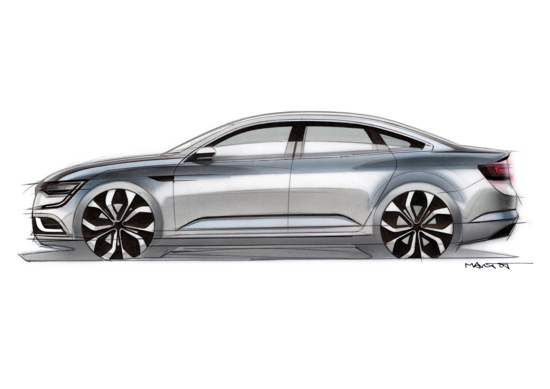 sketch design drawing renault detail talisman