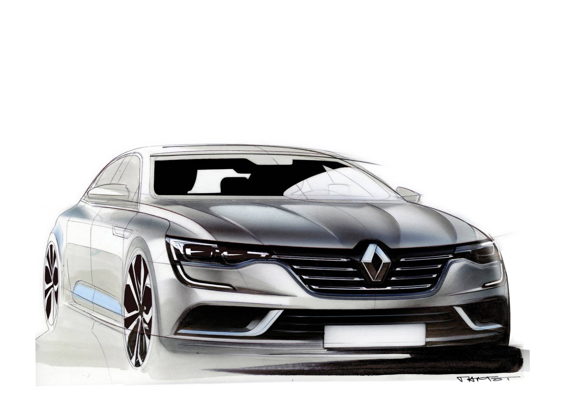 renault talisman sketch design drawing