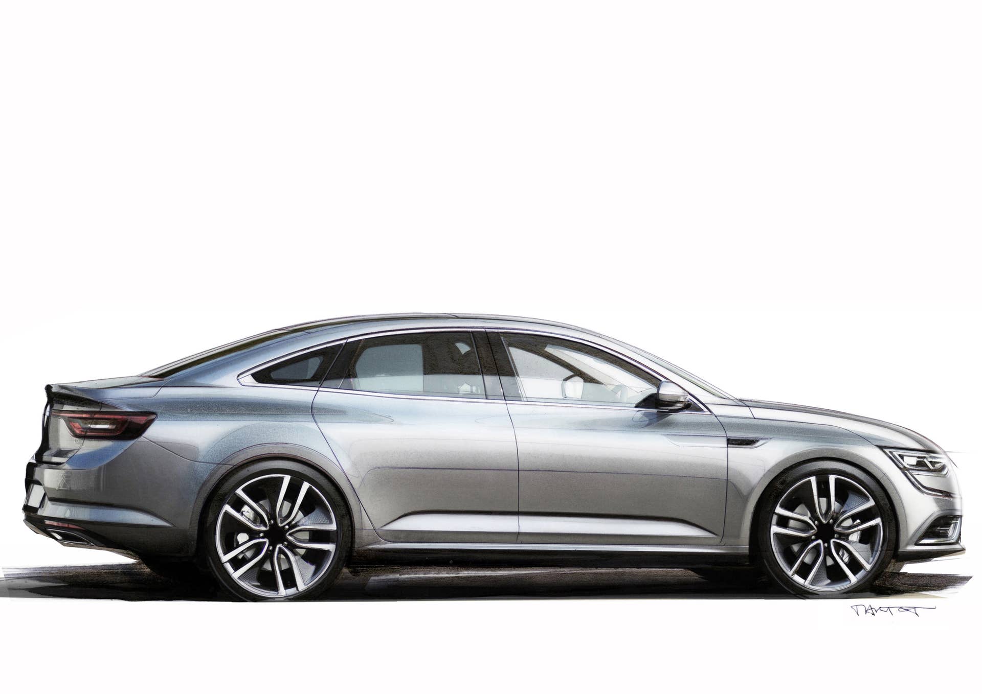 renault talisman sketch profile side