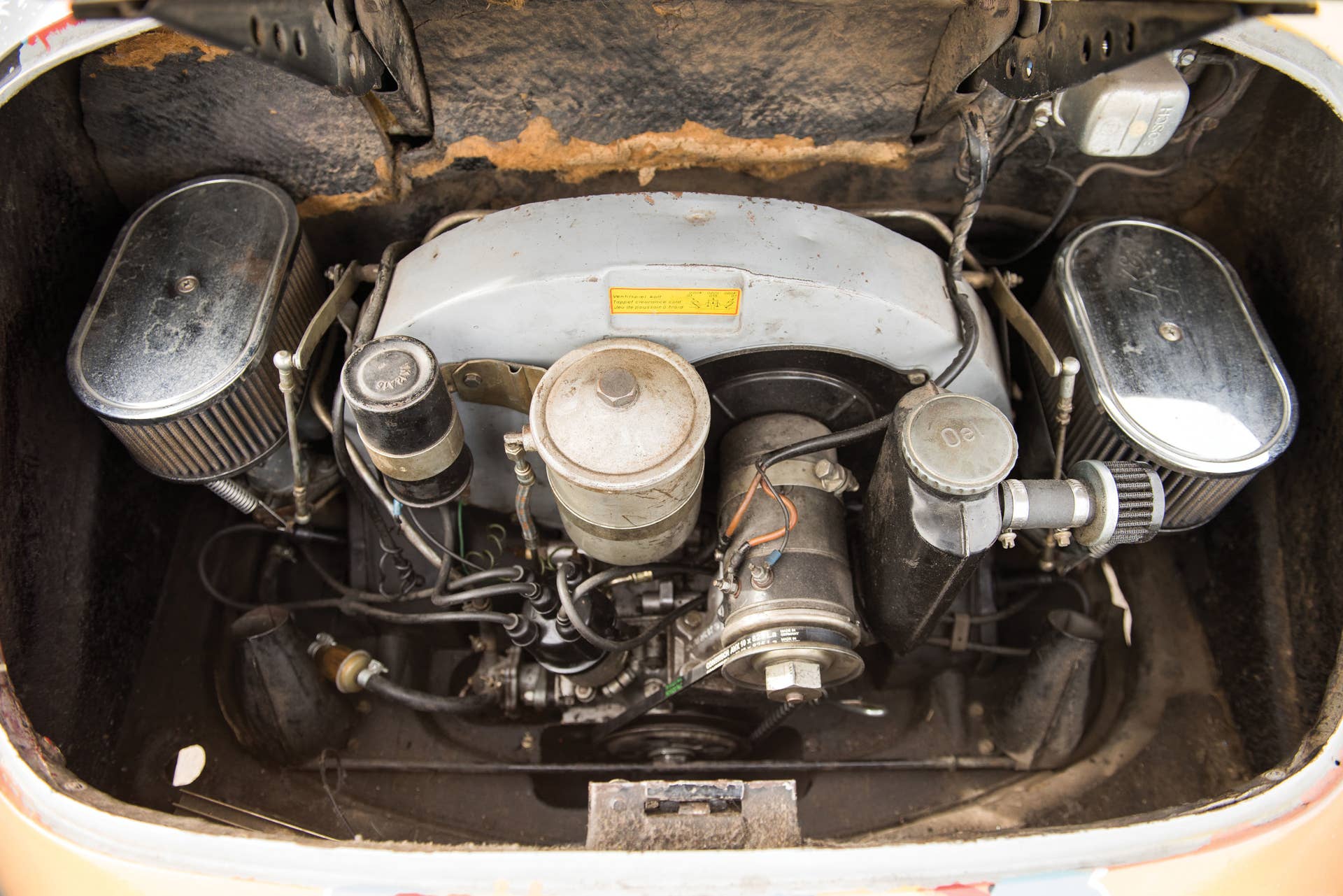 janis joplin 1964 porsche 356 engine above
