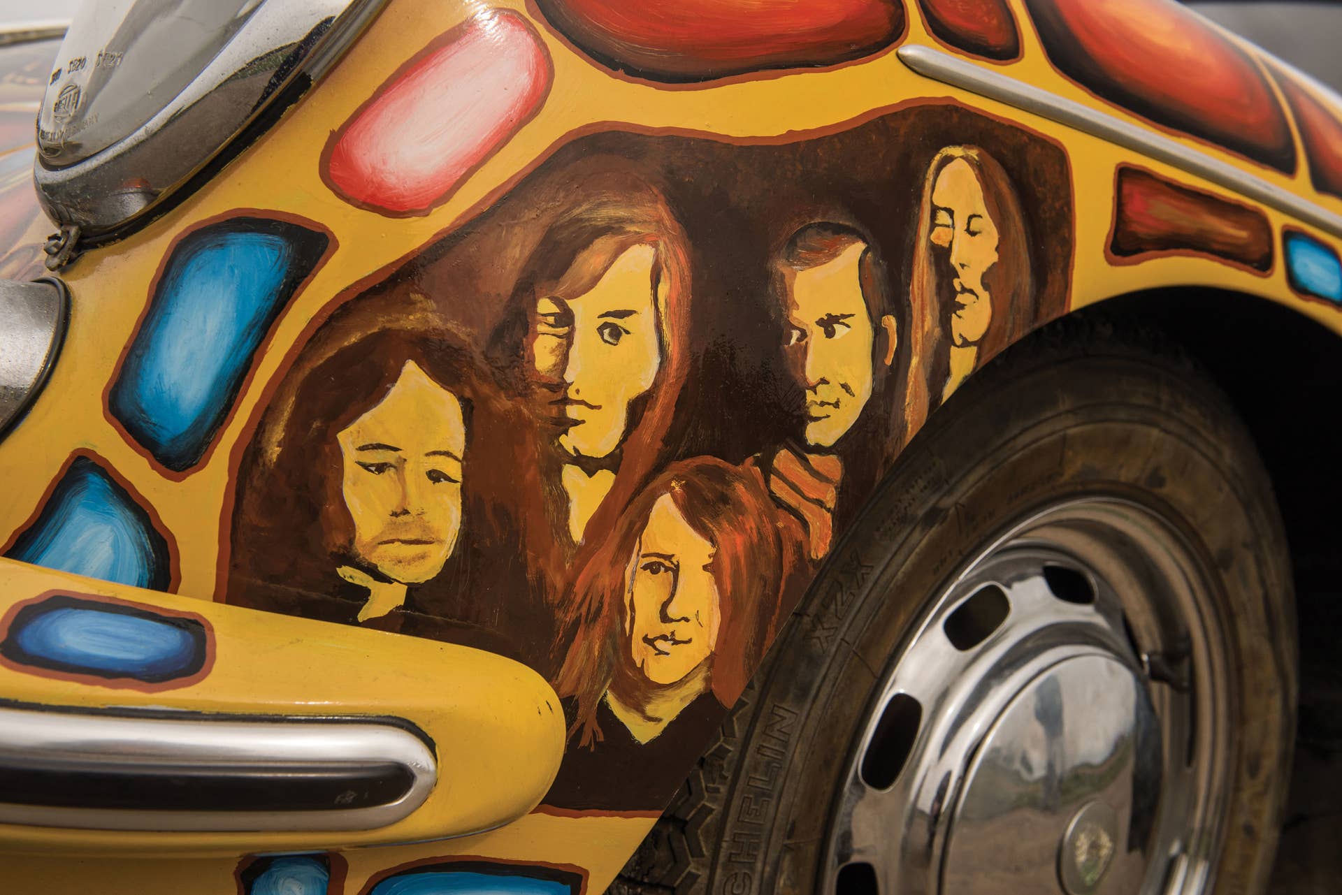 janis joplin 1964 porsche 356 band portrait detail