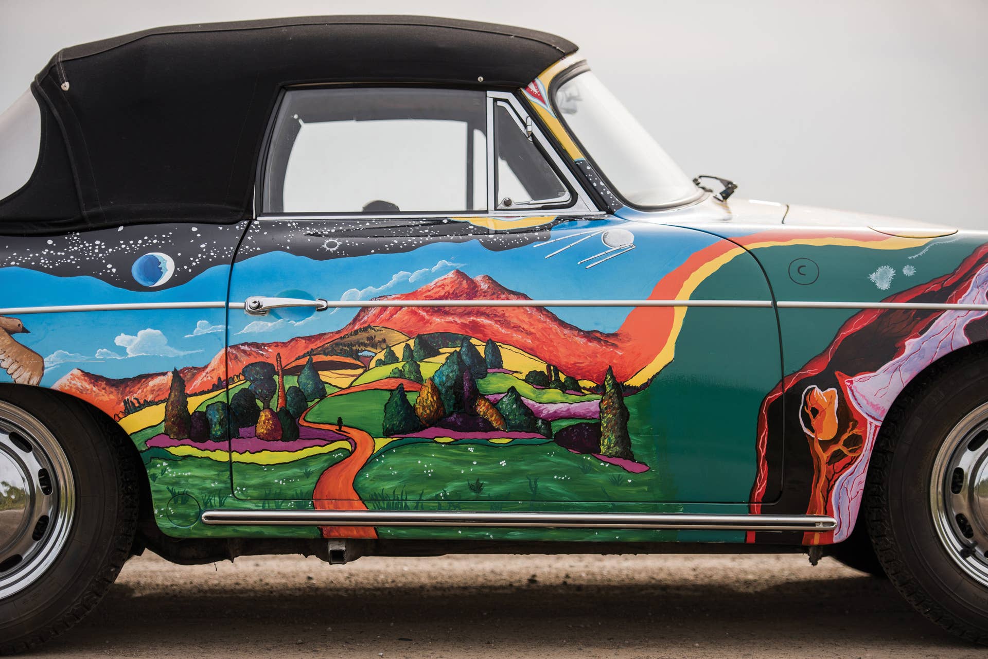 janis joplin 1964 porsche 356 passenger side detail