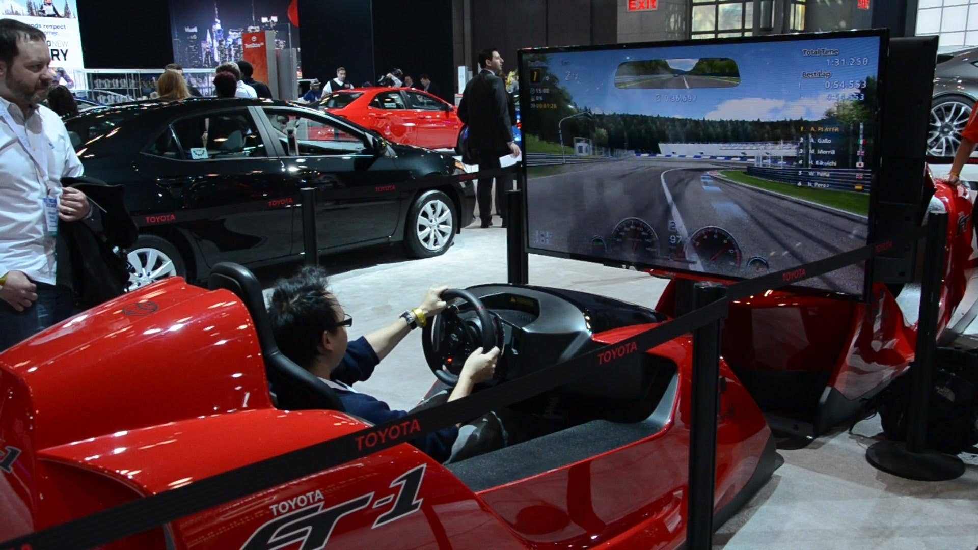 A quick look at the Toyota FT-1 Driving Simulator at the 2015 New York International Auto Show.