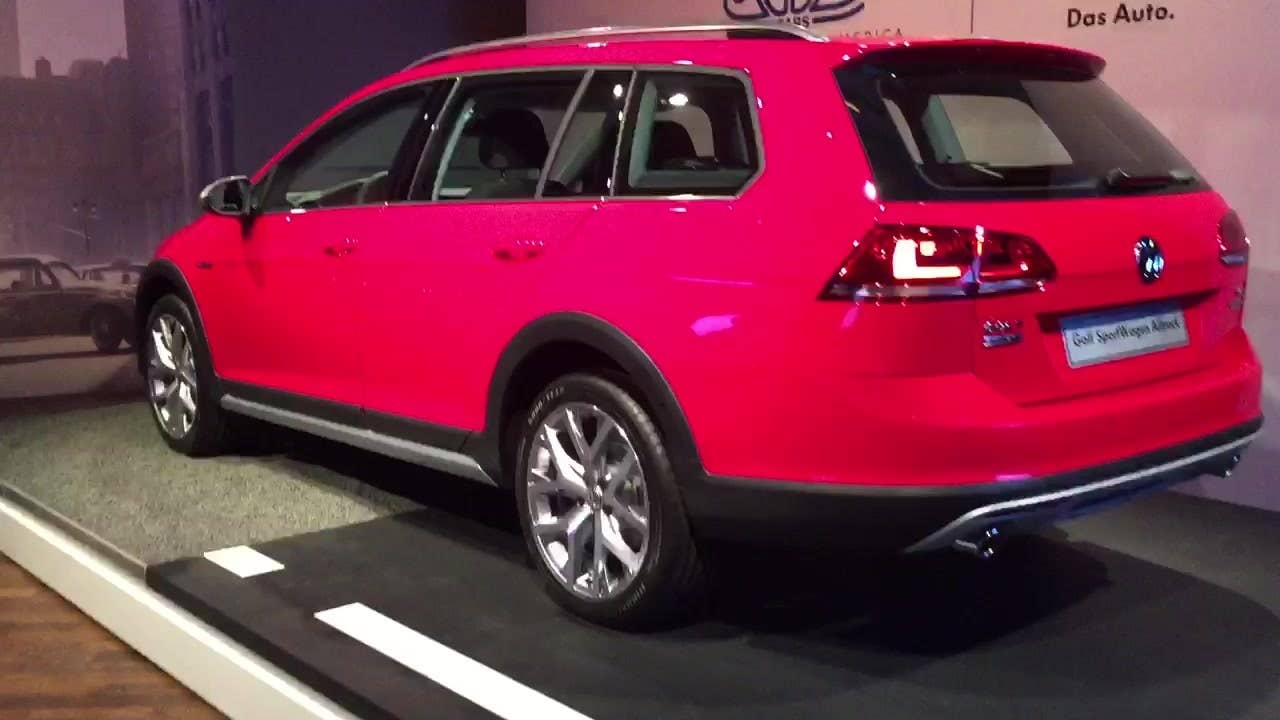 Take a quick look around the all new VW Golf SportWagen Alltrack, at an event just before its debut at the 2015 New York Auto Show.