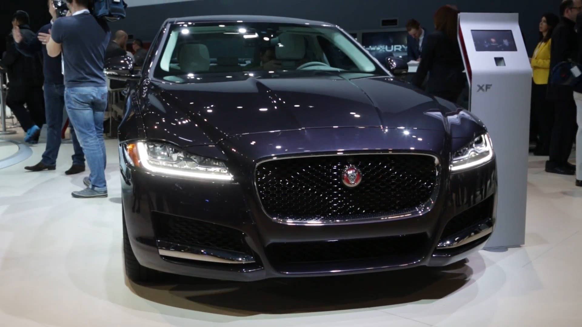 The 2016 Jaguar XF unveiled at the 2015 New York International Auto Show.