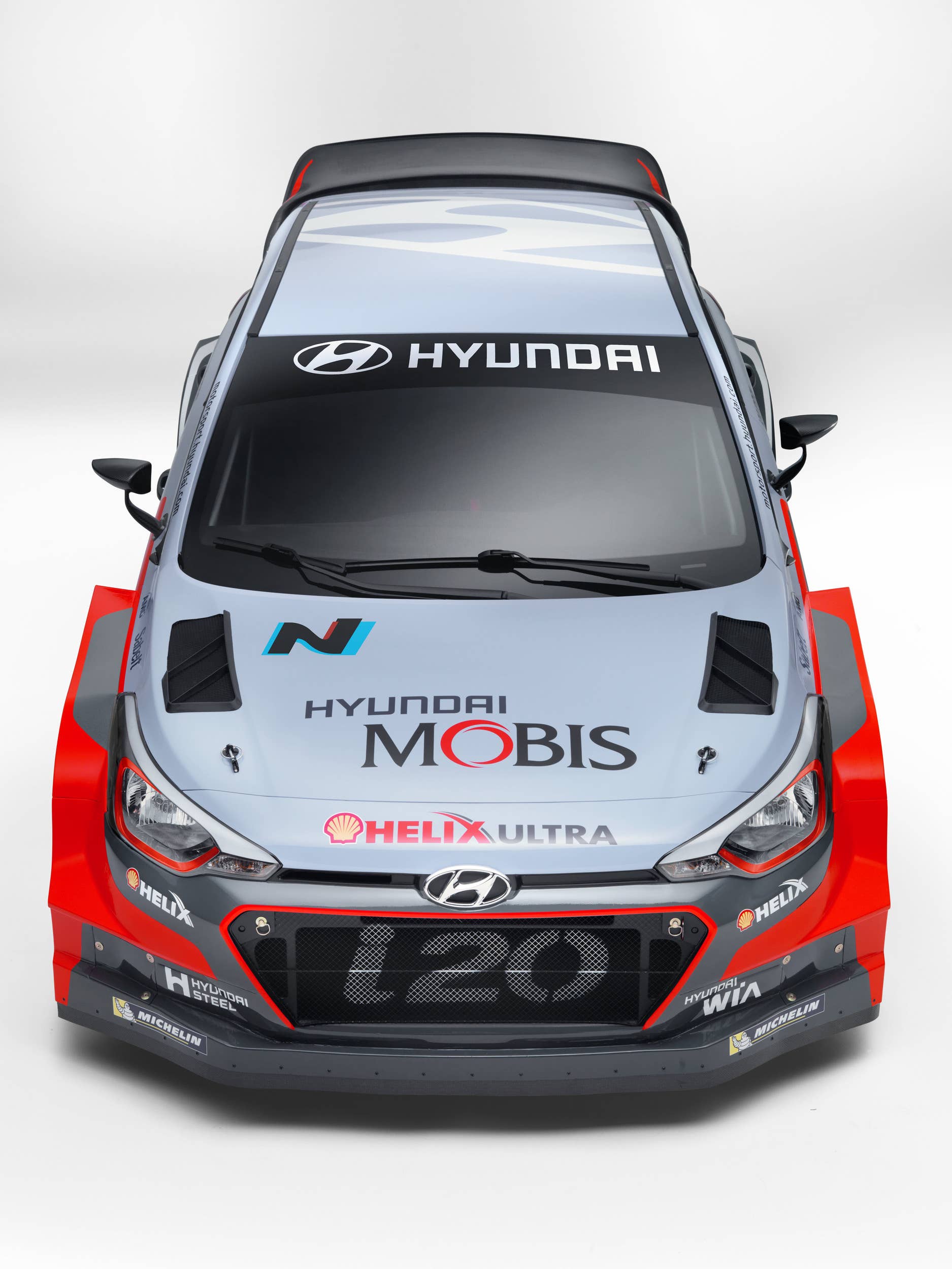 hyundai i20 wrc front above