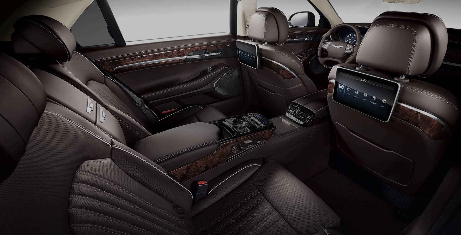 2017 Genesis G90 rear interior