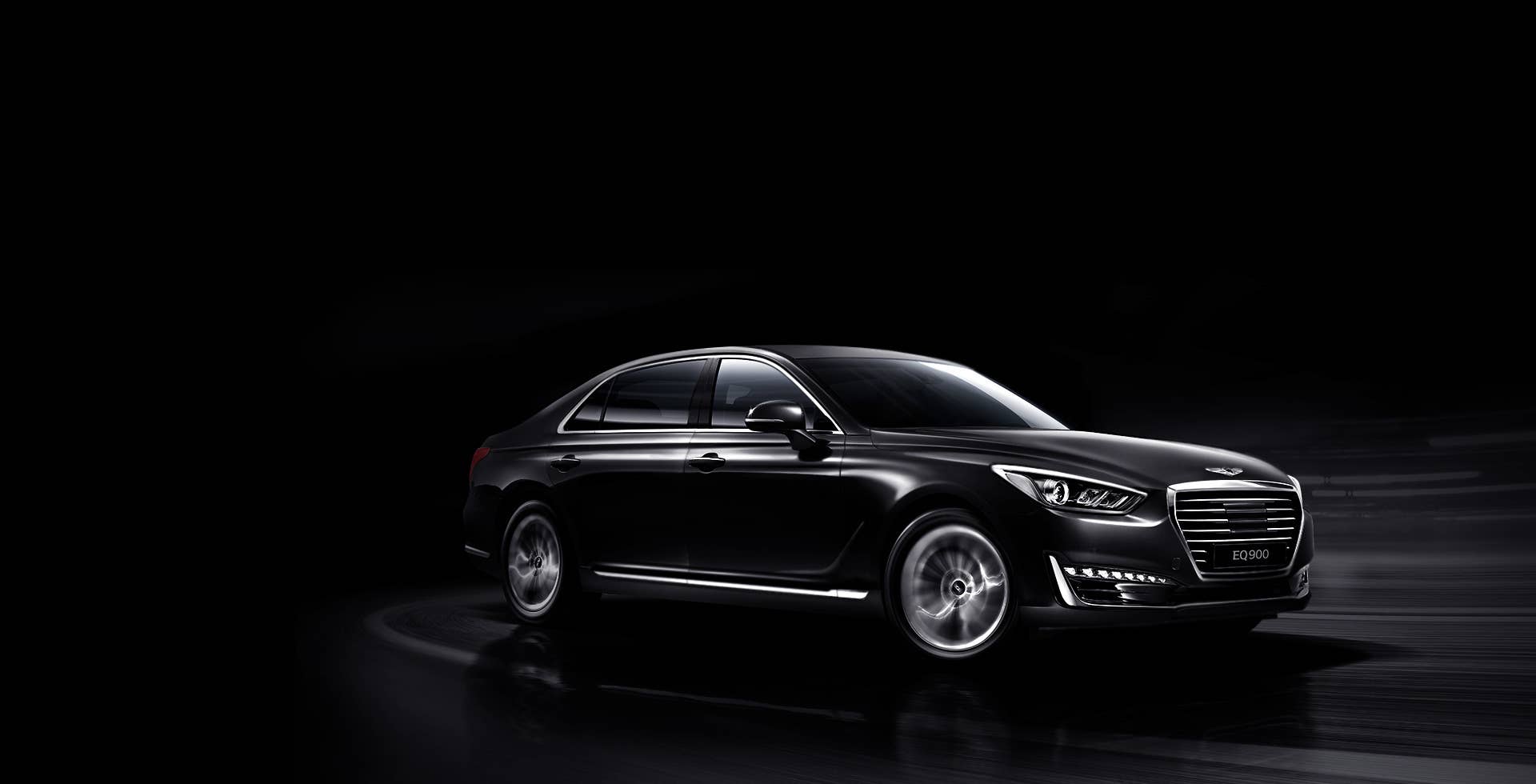 2017 Genesis G90 black motion