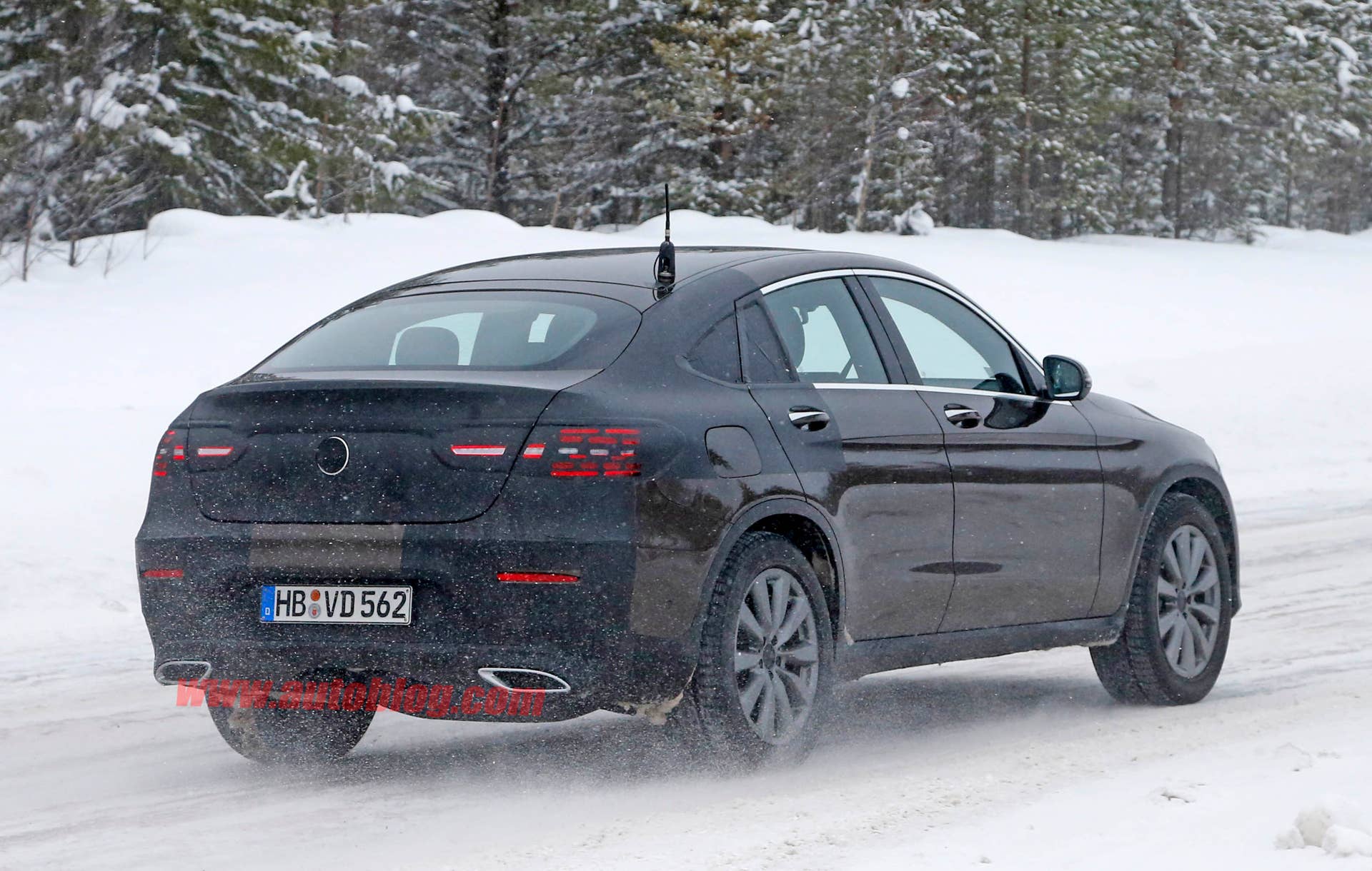 Mercedes GLC Coupe brown prototype rear 3/4