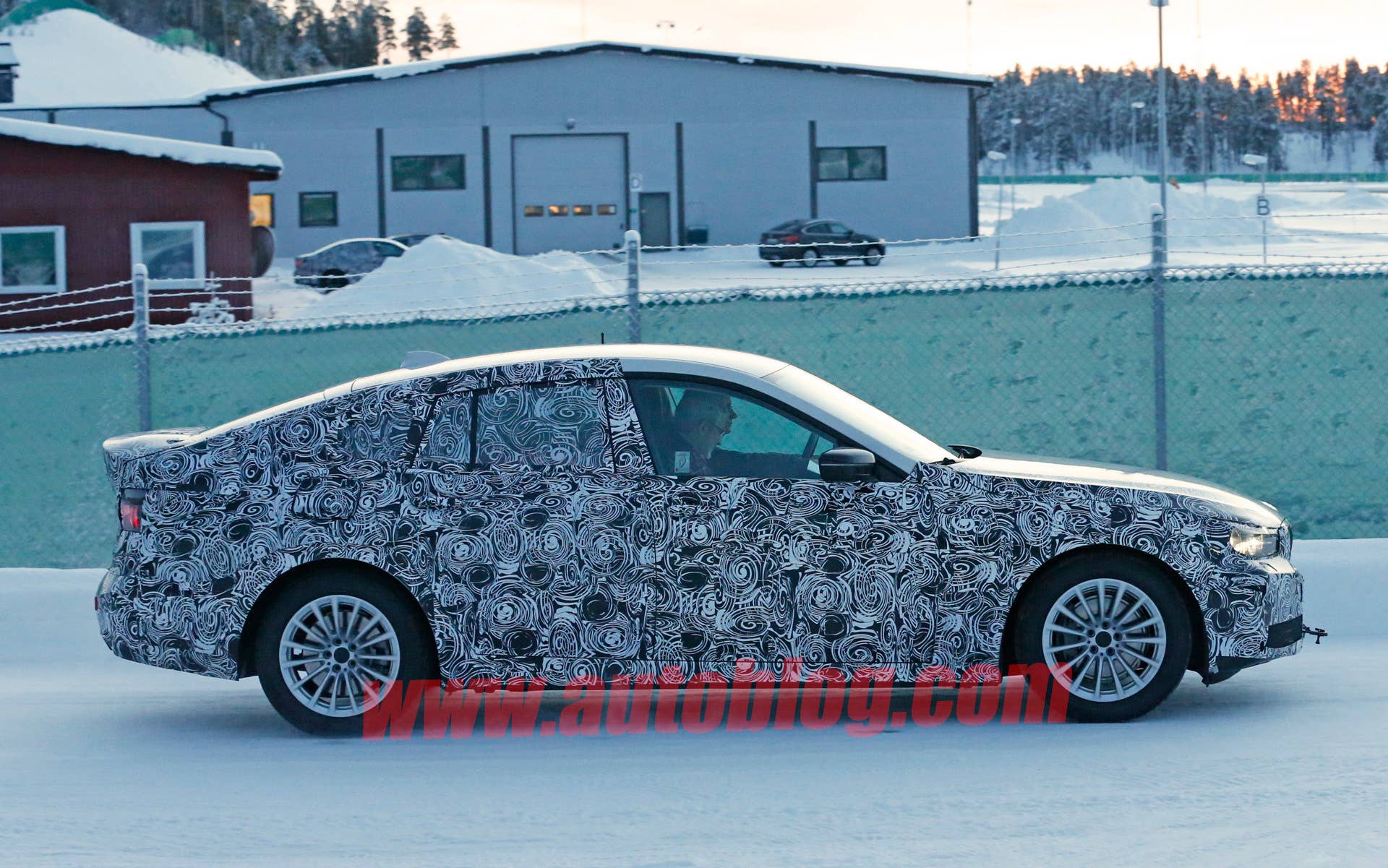 spy shot profile bmw 5 series camo winter