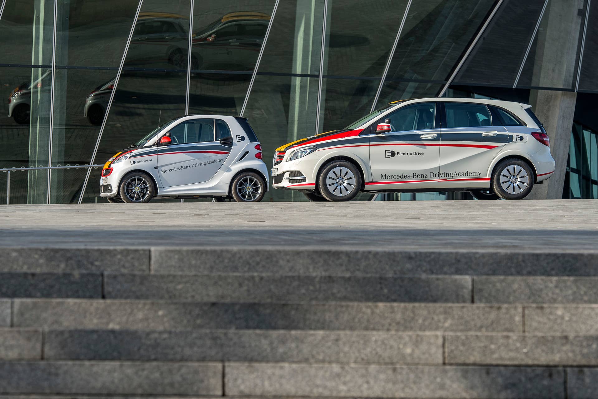 Mercedes-Benz B-Class Electric Drive and smart fortwo electric drive driving school.