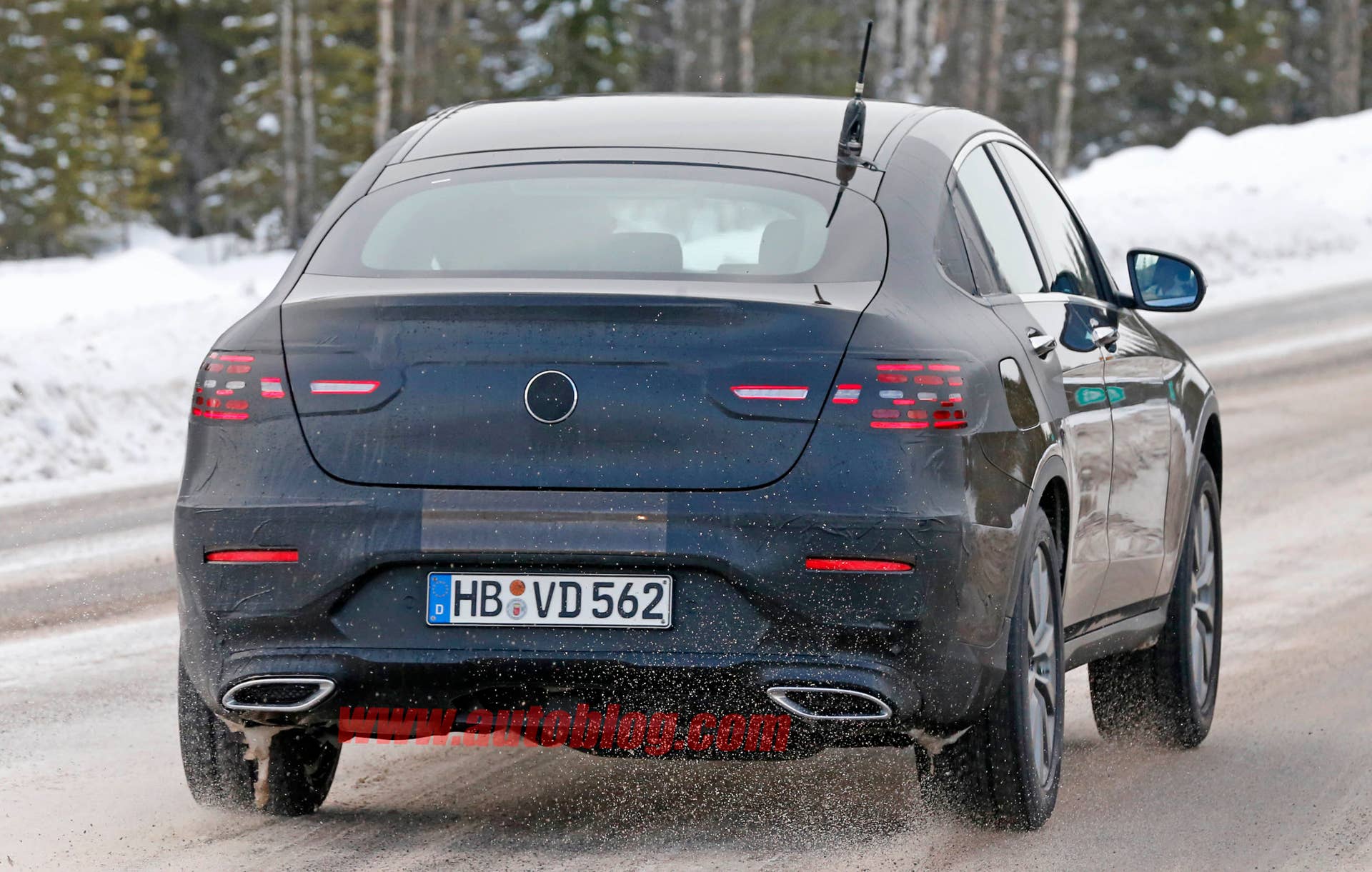 Mercedes GLC Coupe brown prototype rear