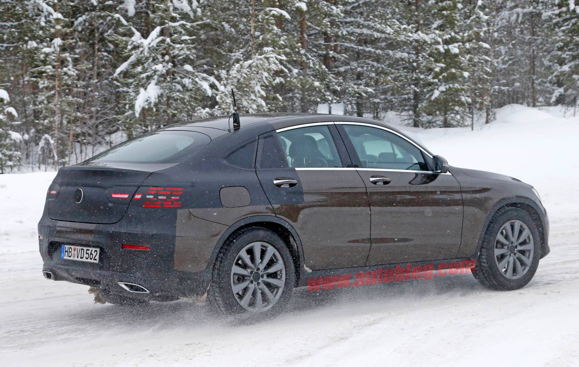 Mercedes-Benz GLC Coupe brown prototype rear 3/4