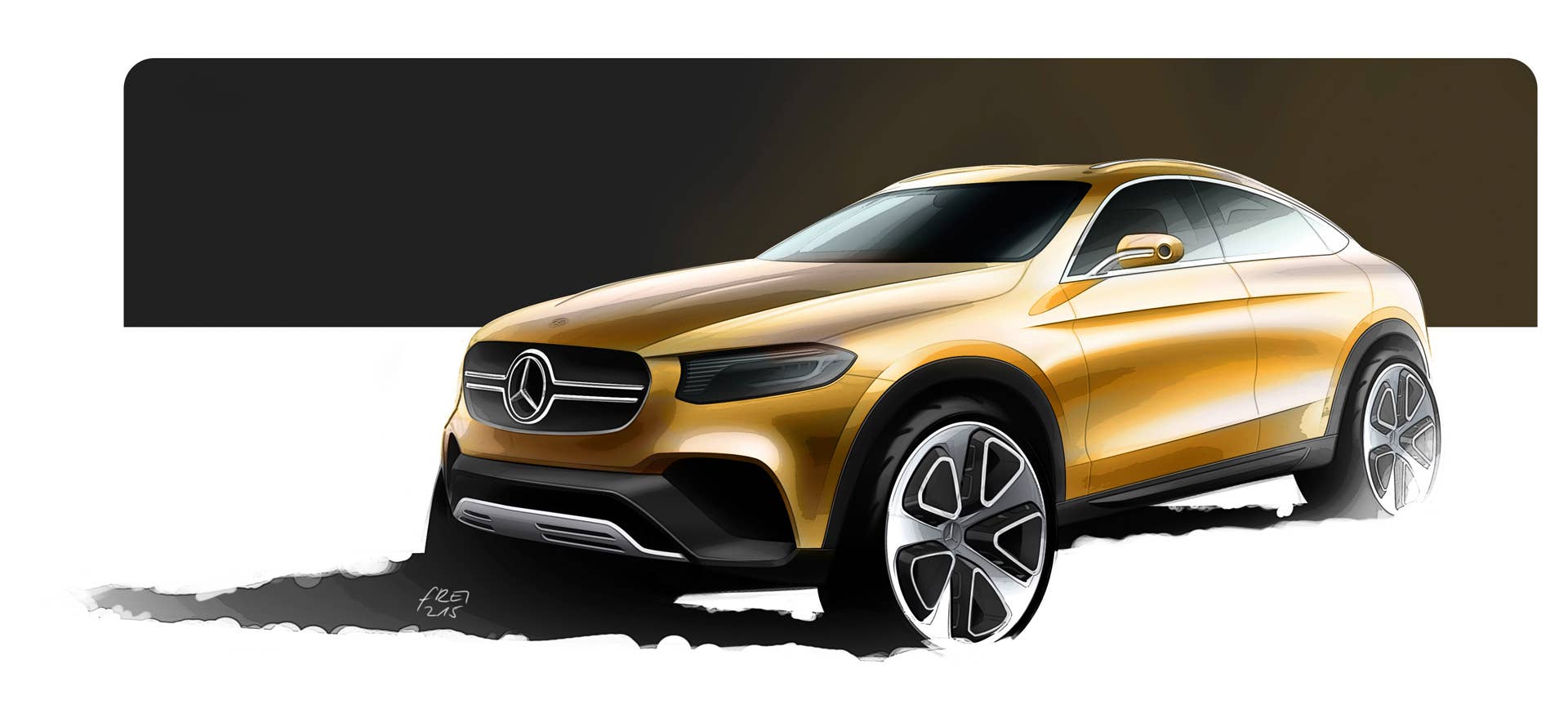 render drawing glc concept coupe mercedes