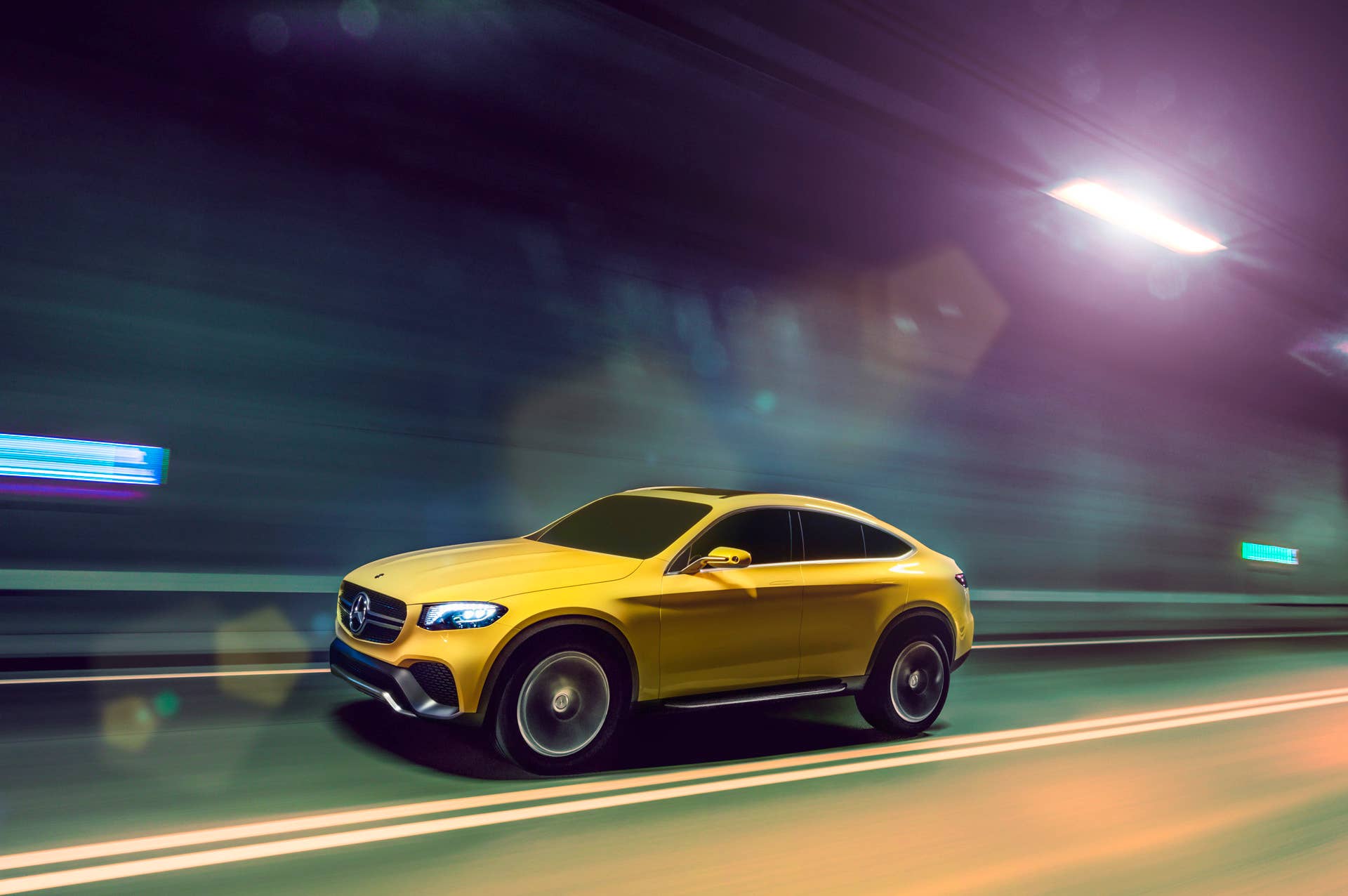 action mercedes glc coupe concept lights profile