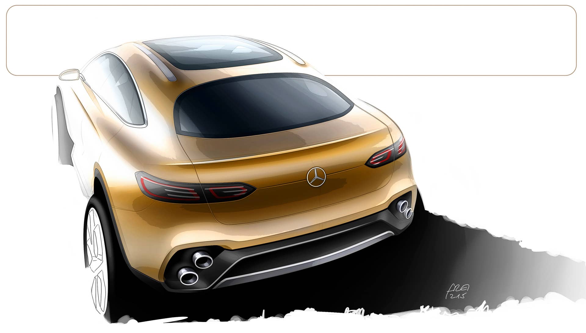 mercedes concept glc coupe rendering drawing