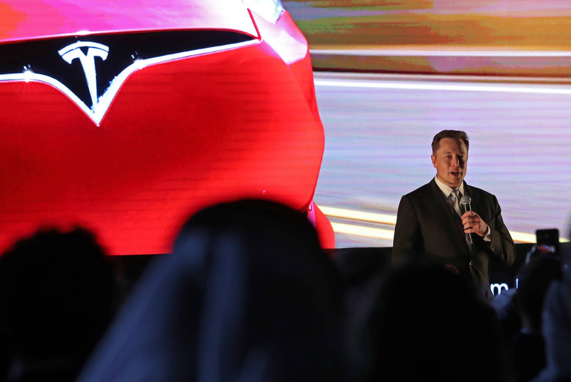 Elon Musk, the co-founder and chief executive of Electric carmaker Tesla, speaks during a ceremony in Dubai on February 13, 2017. Tesla announced the opening of a new Gulf headquarters in Dubai, aiming to conquer an oil-rich region better known for gas guzzlers than environmentally friendly motoring. / AFP / KARIM SAHIB (Photo credit should read KARIM SAHIB/AFP/Getty Images)