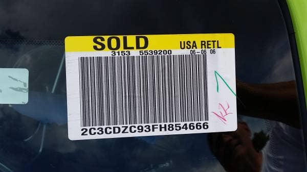 dodge challenger srt hellcat 666 vin