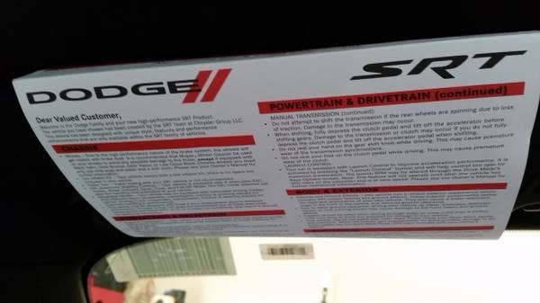 dodge challenger srt hellcat 666 warning