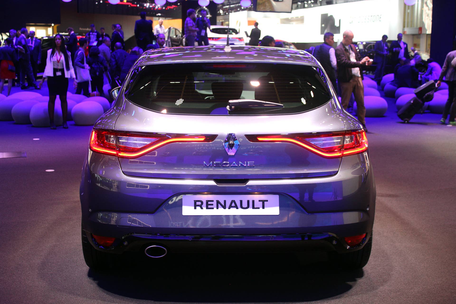 The 2016 Renault Megane, introduced at the 2015 Frankfurt Motor Show, rear view.