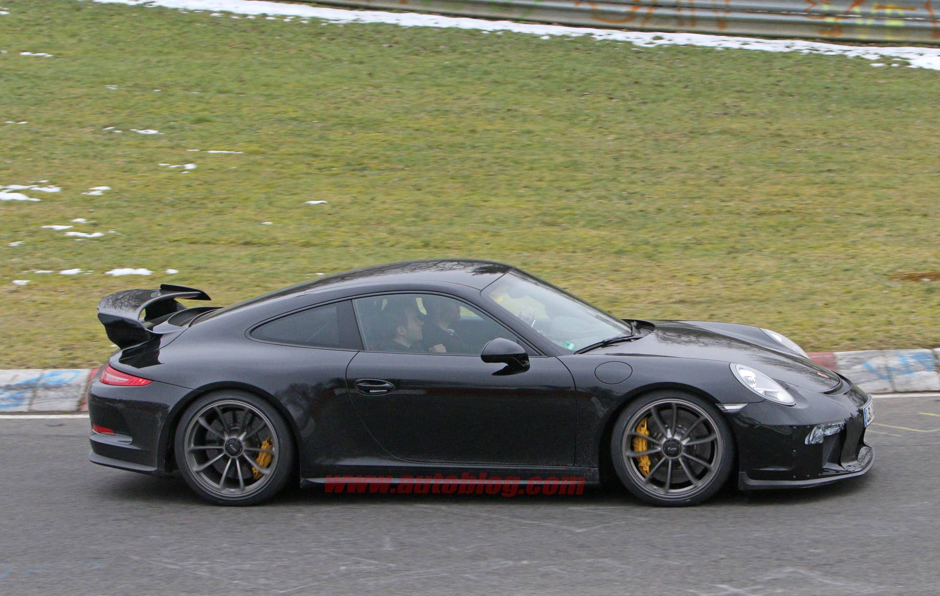 Porsche 911 GT3 prototype spied profile