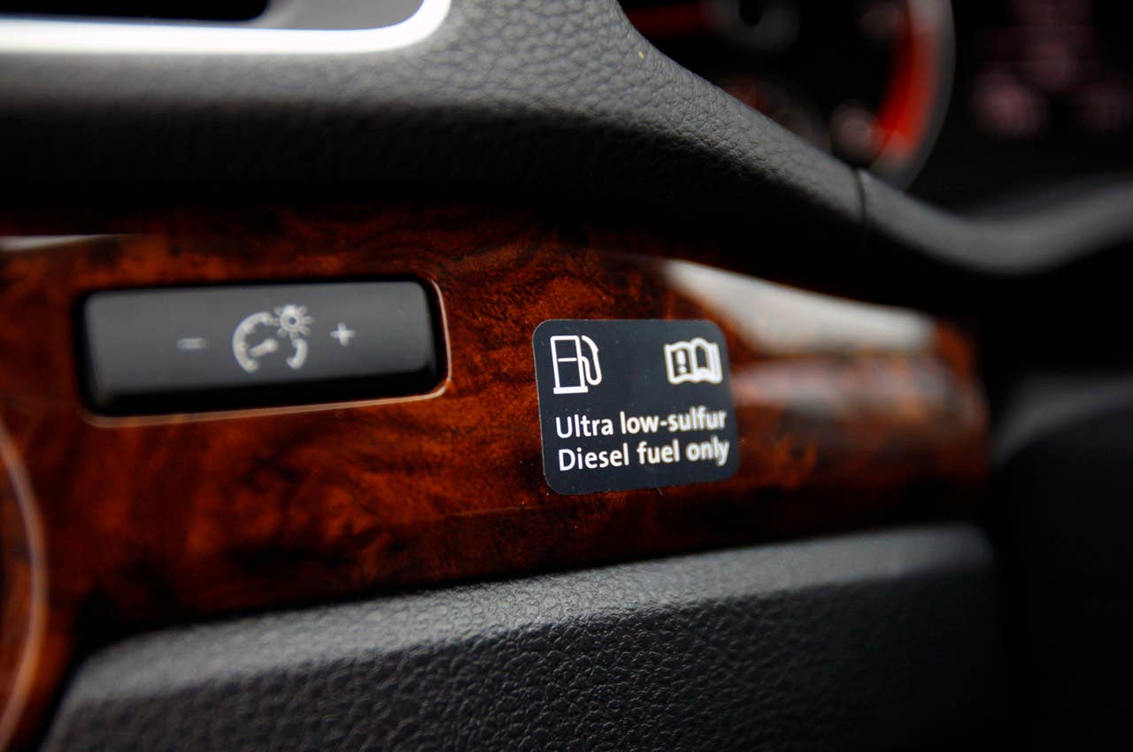 2012 Volkswagen Passat diesel fuel only sticker