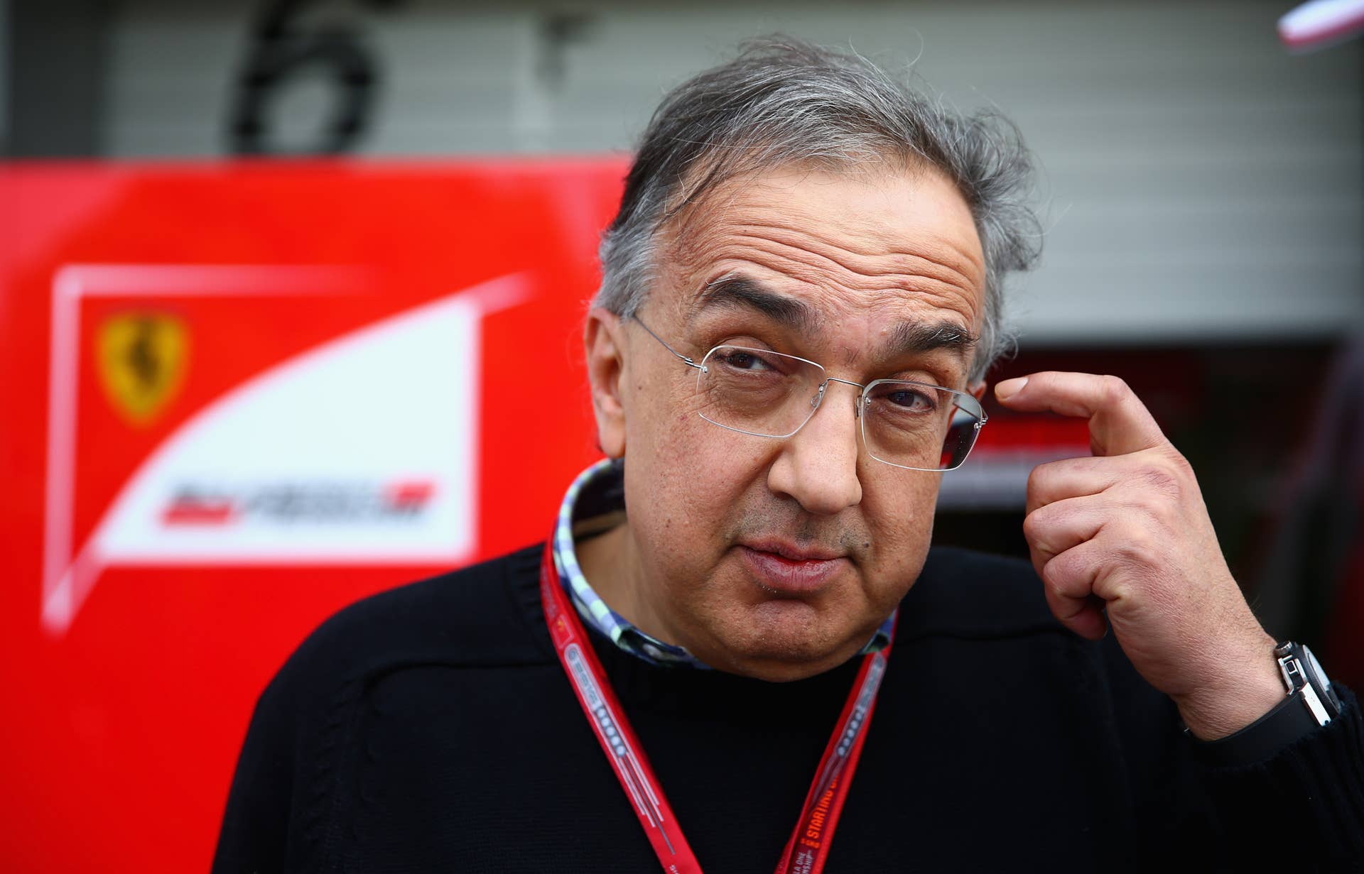 SHANGHAI, CHINA - APRIL 17: Sergio Marchionne, CEO of FIAT and Chairman of Ferrari in the Pitlane ahead of the Formula One Grand Prix of China at Shanghai International Circuit on April 17, 2016 in Shanghai, China. (Photo by Clive Mason/Getty Images)