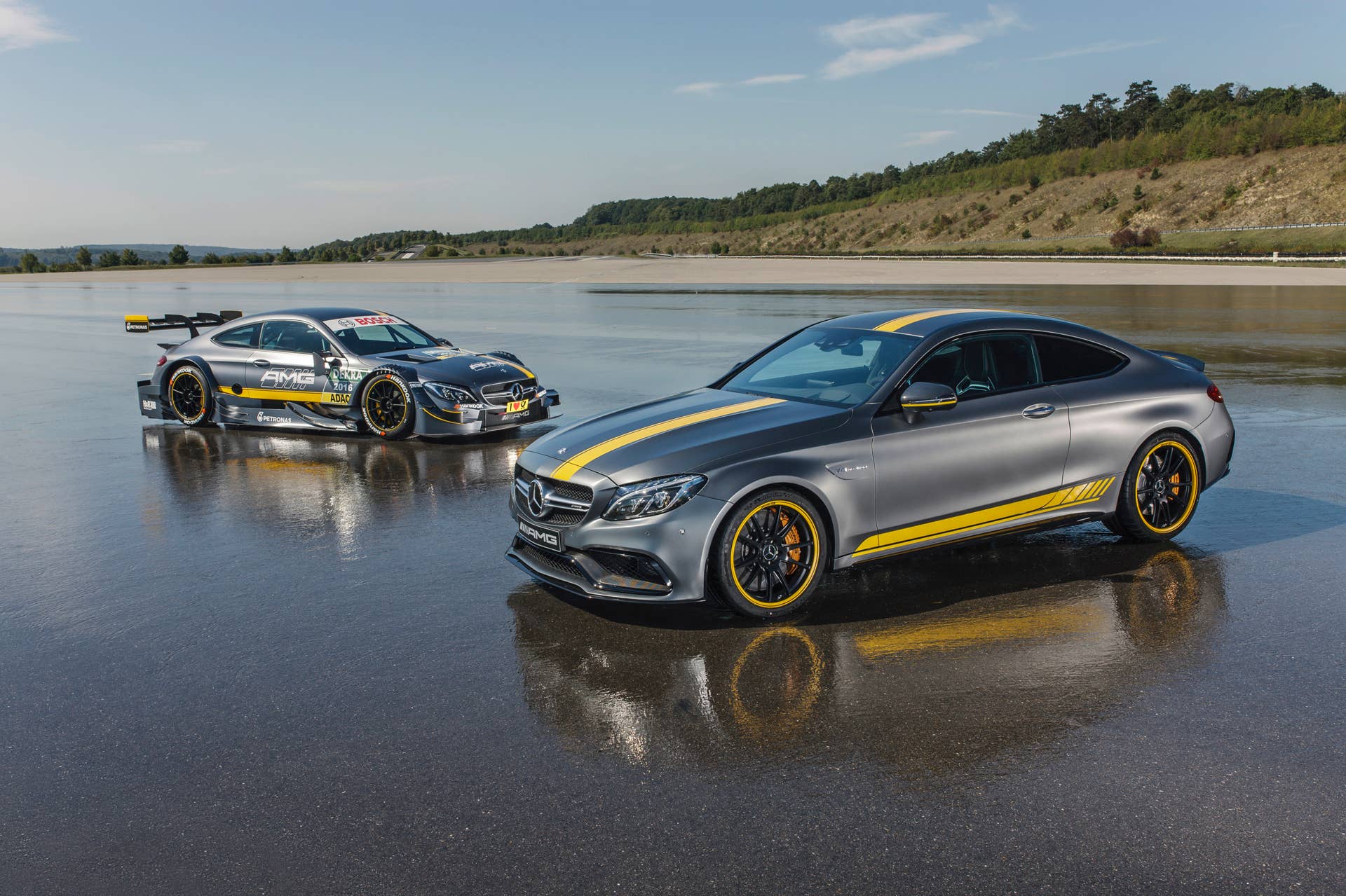 Mercedes-AMG C63 Coupe Edition 1 and DTM front