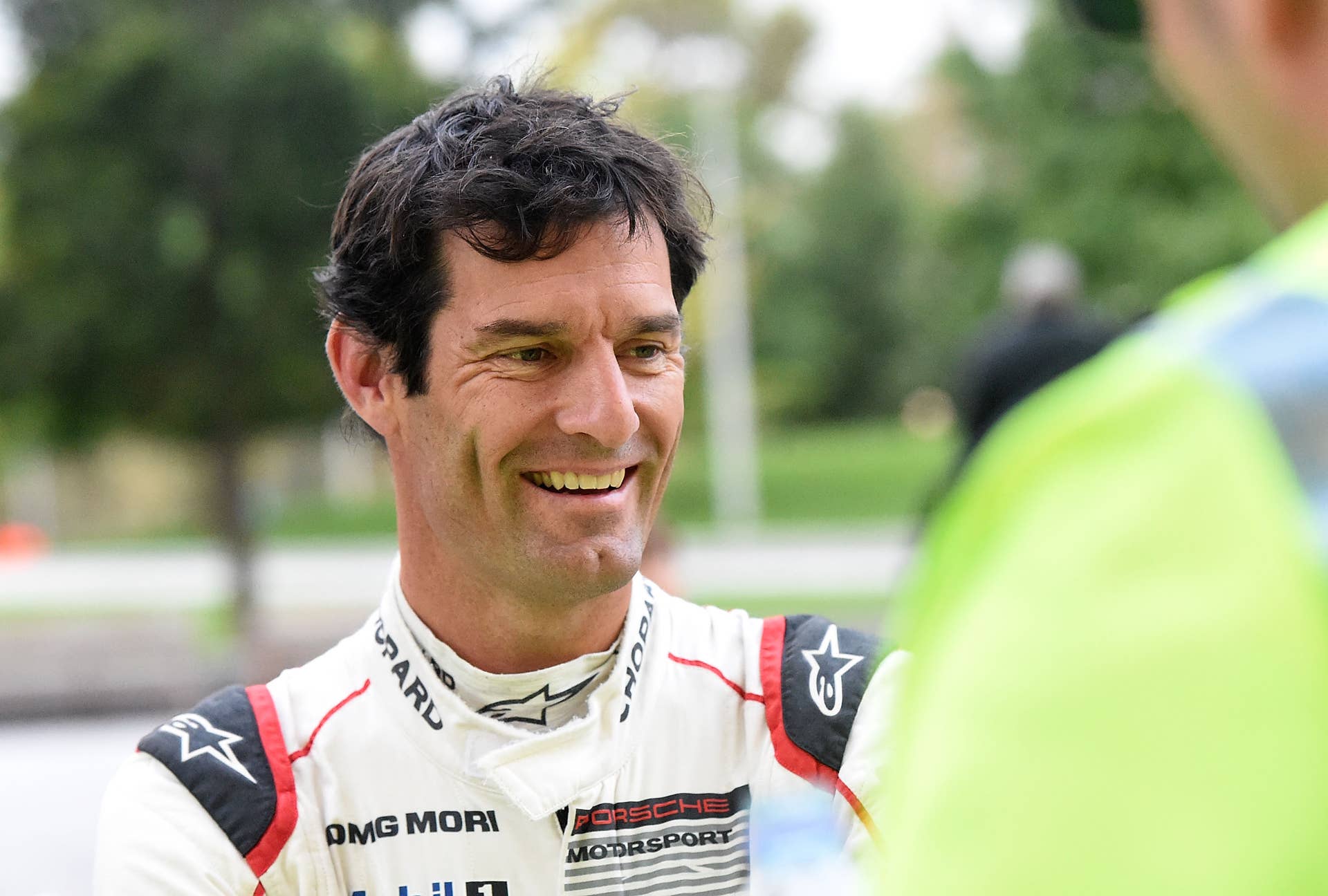 LONDON, ENGLAND - SEPTEMBER 27: Joint 2015 FIA World Endurance Champion Mark Webber is seen as Le Mans comes to London - 919 Hybrid, Mark Webber and new Panamera E-Hybrid brings Porsche race-winning technology alive on the city streets, on September 27, 2016 in London, England. This morning, the two most advanced Porsche cars built so far, the 919 Hybrid LMP1 and the all-new Panamera made history; the world's fastest petrol:electric Hybrid race car took to the London streets alongside the new Panamera 4 E-Hybrid to demonstrate how Porsche is translating its Le Mans-winning Hybrid technology from the track to the road. (Photo by David M. Benett/Dave Benett/Getty Images for Porsche)
