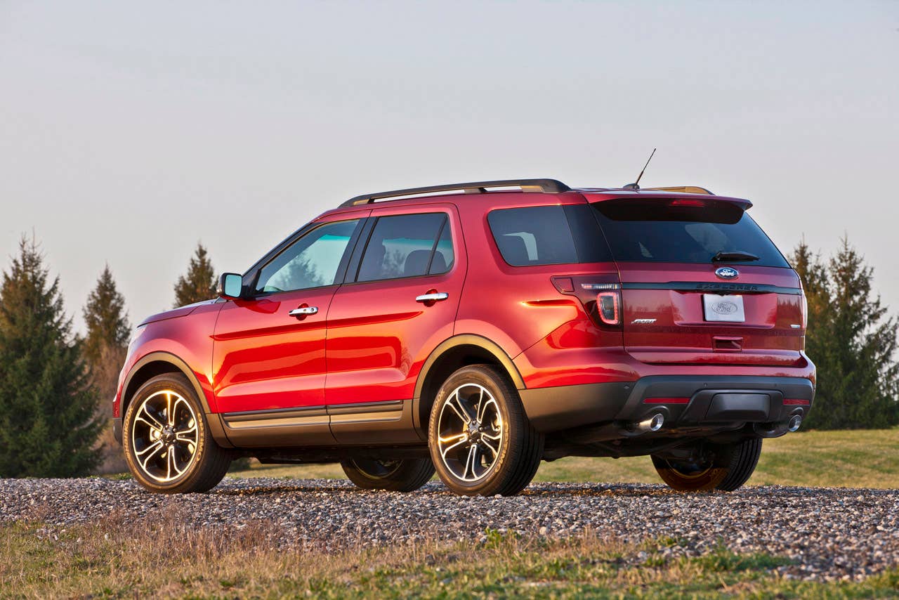 2013 Ford Explorer Sport: The first-ever high-performance Explorer model features a 365-horsepower, 3.5-liter EcoBoost V6, structural chassis enhancements for improved dynamics, and sporty design cues. (03/28/12)