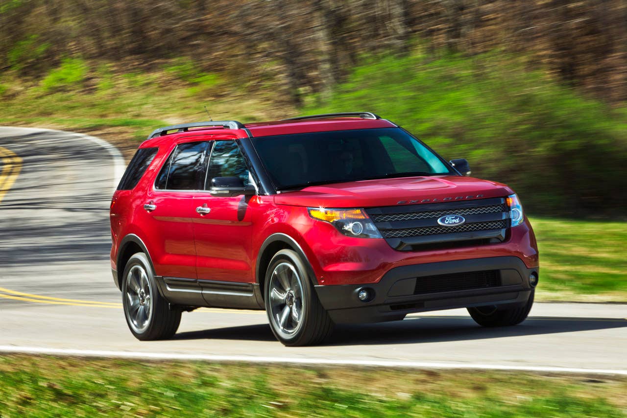 2013 Ford Explorer Sport: The first-ever high-performance Explorer model features a 365-horsepower, 3.5-liter EcoBoost V6, structural chassis enhancements for improved dynamics, and sporty design cues. (03/28/12)