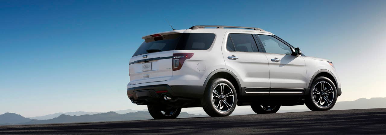 2013 Ford Explorer Sport: The first-ever high-performance Explorer model features a 365-horsepower, 3.5-liter EcoBoost V6, structural chassis enhancements for improved dynamics, and sporty design cues. (03/28/12)