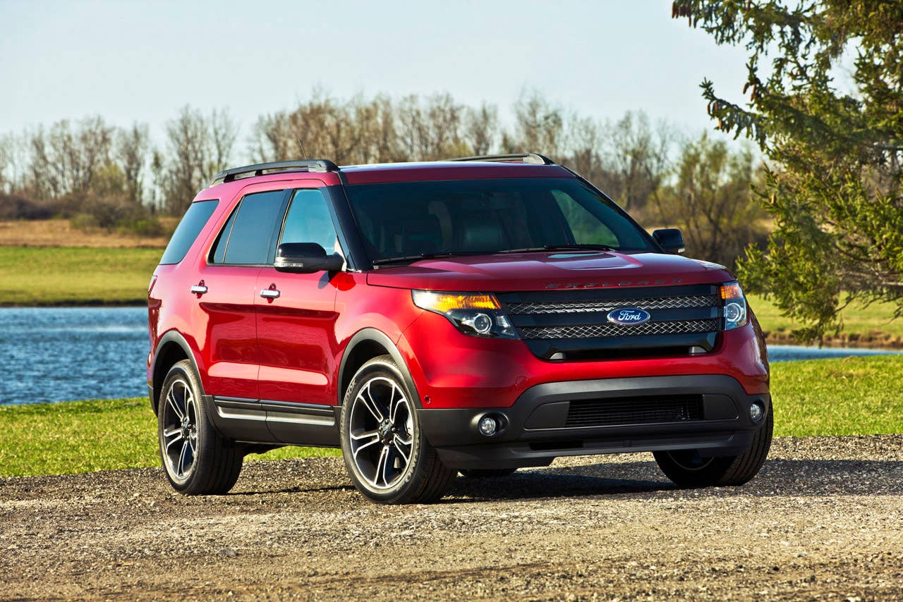 2013 Ford Explorer Sport: The first-ever high-performance Explorer model features a 365-horsepower, 3.5-liter EcoBoost V6, structural chassis enhancements for improved dynamics, and sporty design cues. (03/28/12)