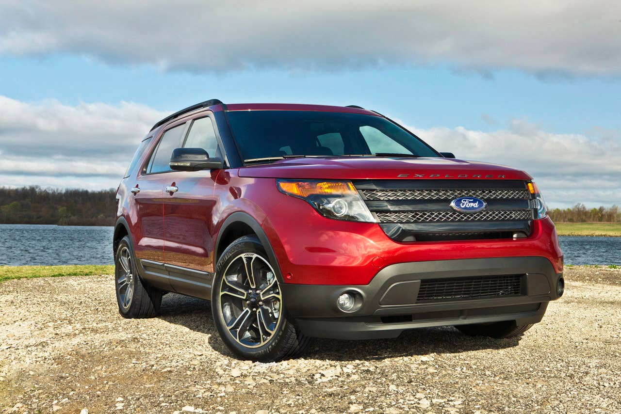 2013 Ford Explorer Sport: The first-ever high-performance Explorer model features a 365-horsepower, 3.5-liter EcoBoost V6, structural chassis enhancements for improved dynamics, and sporty design cues. (03/28/12)