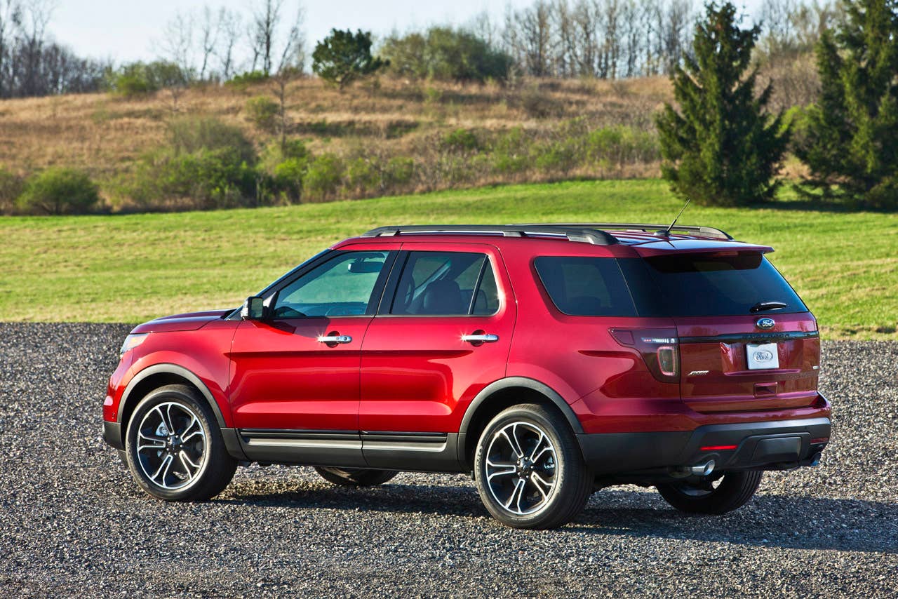 2013 Ford Explorer Sport: The first-ever high-performance Explorer model features a 365-horsepower, 3.5-liter EcoBoost V6, structural chassis enhancements for improved dynamics, and sporty design cues. (03/28/12)