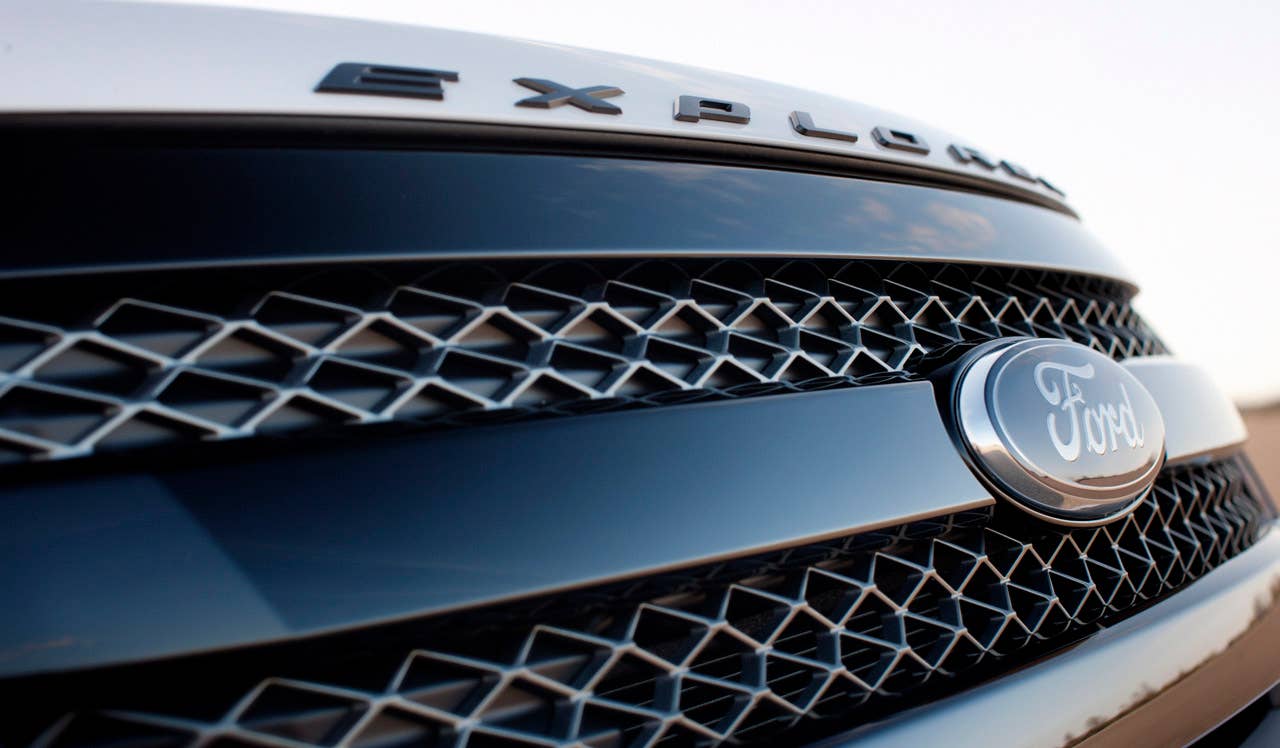 2013 Ford Explorer Sport: The first-ever high-performance Explorer model features a 365-horsepower, 3.5-liter EcoBoost V6, structural chassis enhancements for improved dynamics, and sporty design cues. (03/28/12)