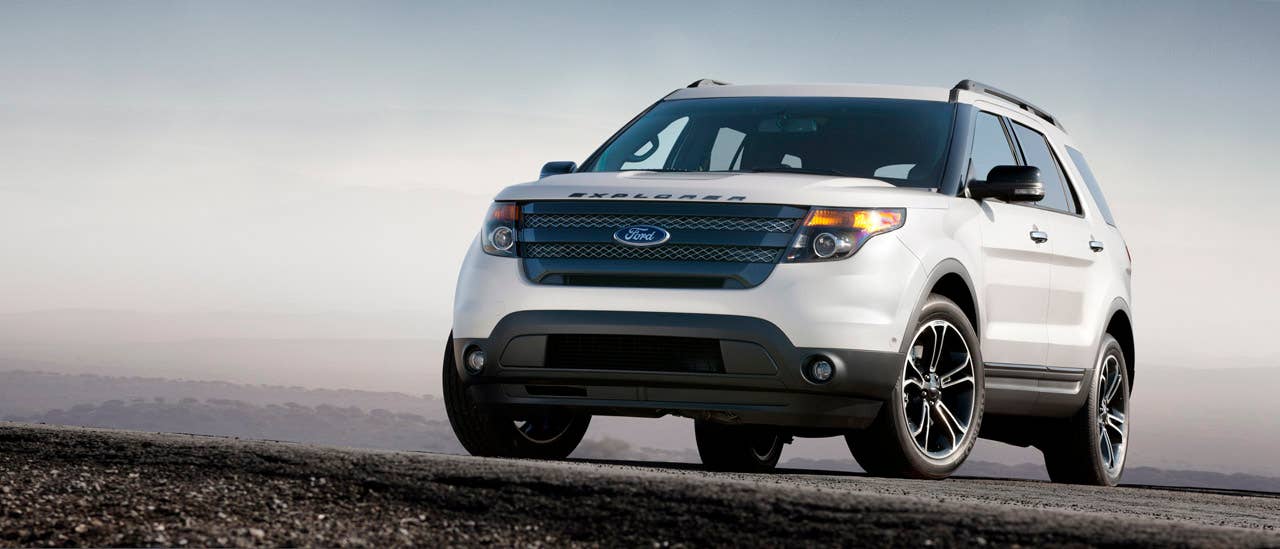 2013 Ford Explorer Sport: The first-ever high-performance Explorer model features a 365-horsepower, 3.5-liter EcoBoost V6, structural chassis enhancements for improved dynamics, and sporty design cues. (03/28/12)
