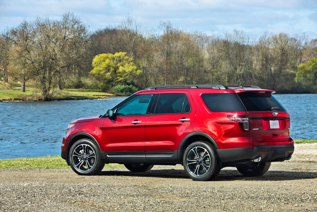 2013 Ford Explorer Sport: The first-ever high-performance Explorer model features a 365-horsepower, 3.5-liter EcoBoost V6, structural chassis enhancements for improved dynamics, and sporty design cues. (03/28/12)